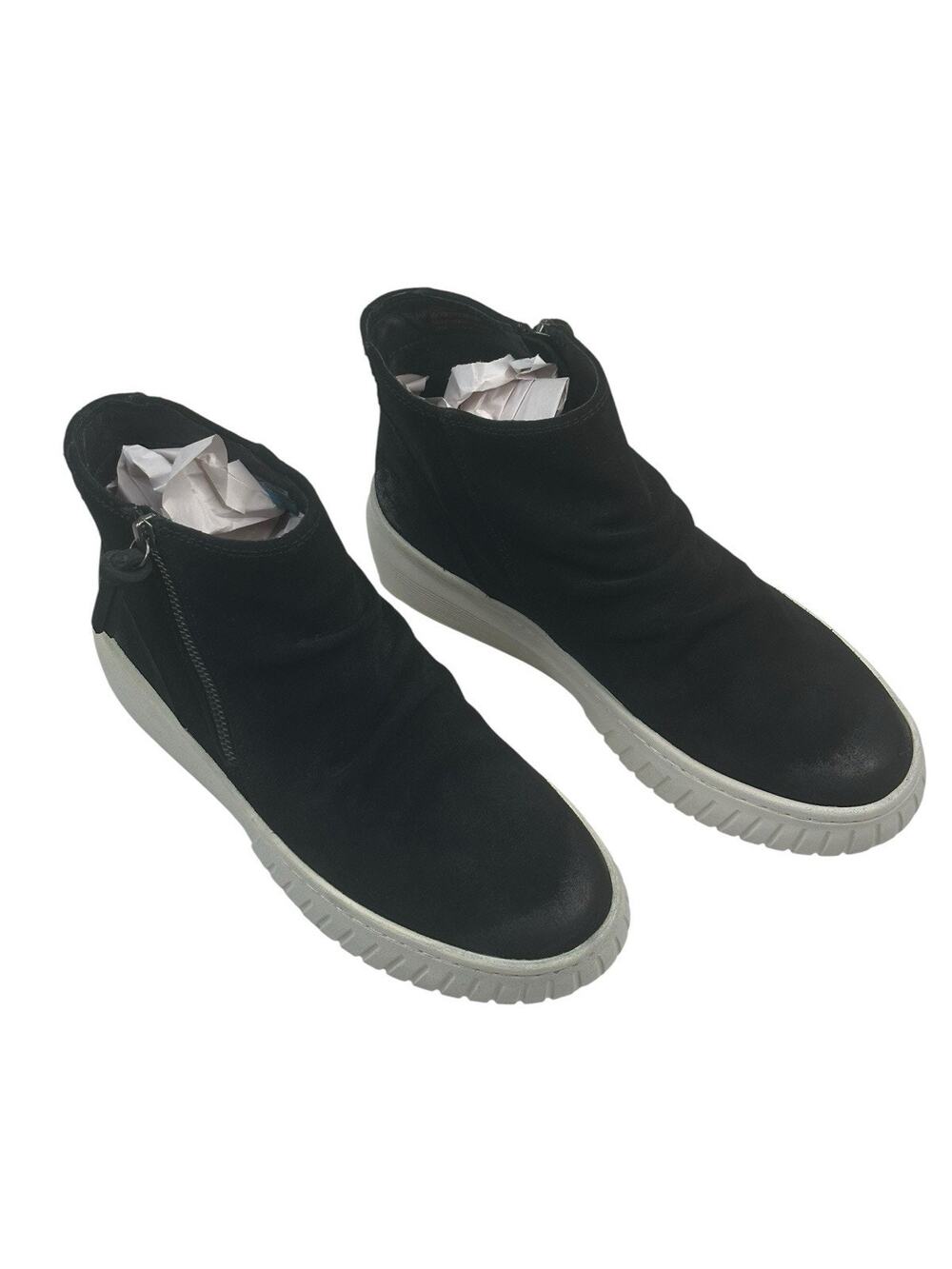 Sofft Portland Black Suede Platform Booties Waterproof Womens Size 8M New $130 A